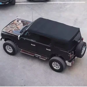 Waterproof Convertible Kit Black Flannel Sunshade Roof Cover Retractable 3/3 Soft Top For Ford Bronco 2021-2024 1