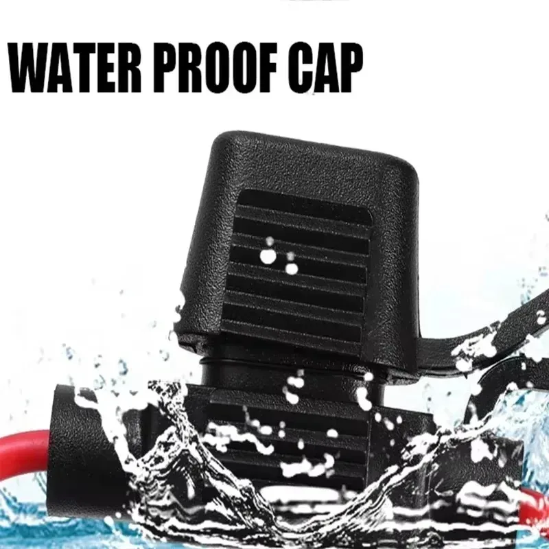 12V 30A with Fuses Blade Wire Cutoff Switch Socket Automotive Fuse Socket Car Mini Blade Fuse Holder Splash-proof Box 5