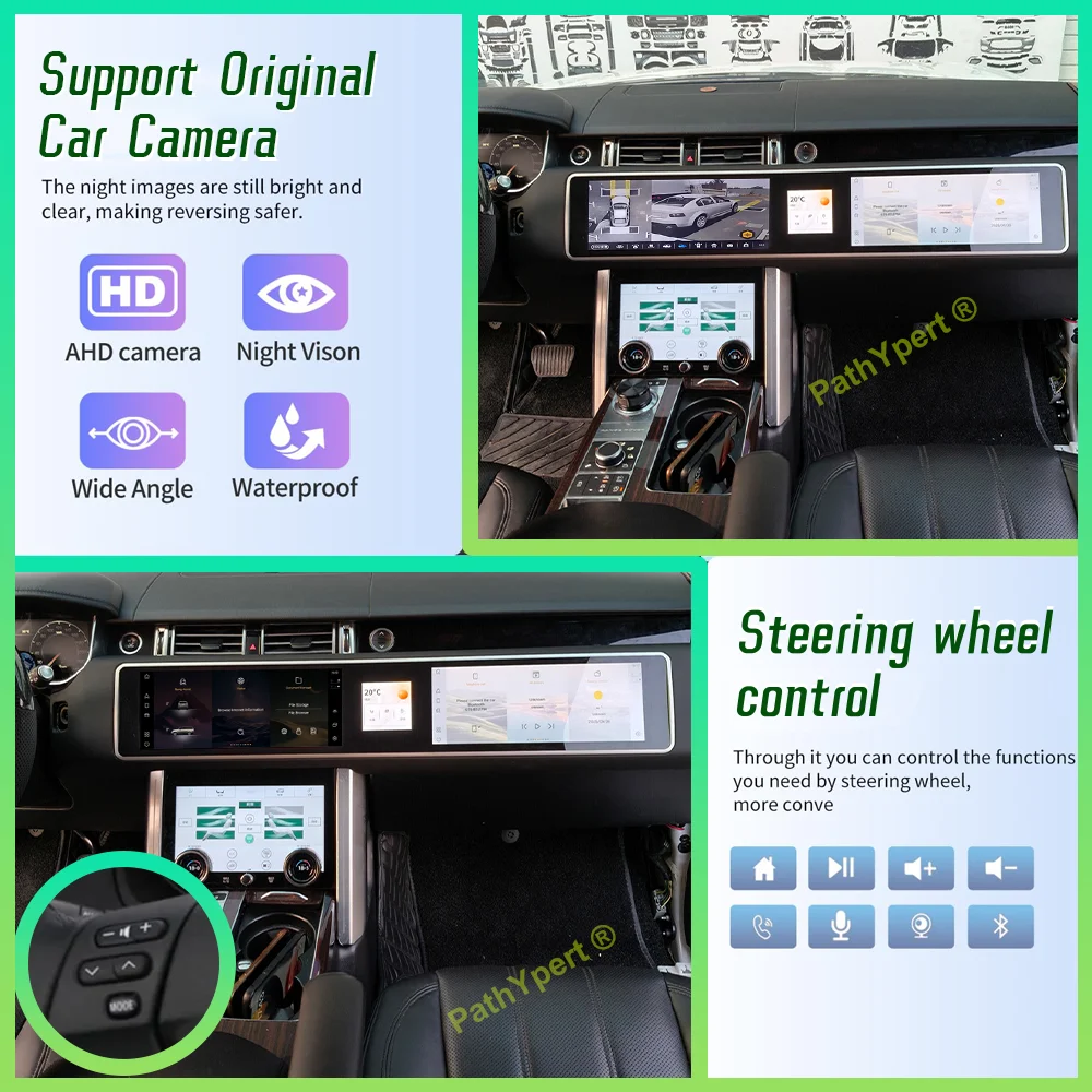 Three-Screen Interaction Android15 For Land Rover Range Rover Sport L494 2013-2017 Car Radio Carplay BT GPS Available In 3Colors 6