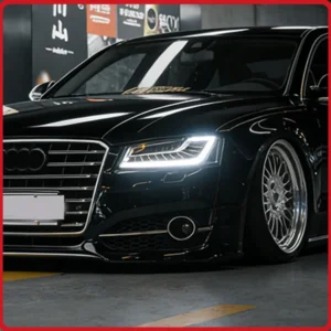 For Audi A8 D4 2011-2017 Headlights Assembly Upgrade LED Lens Car Accessories Streamer Turn Light Plug and Play Low To High 1