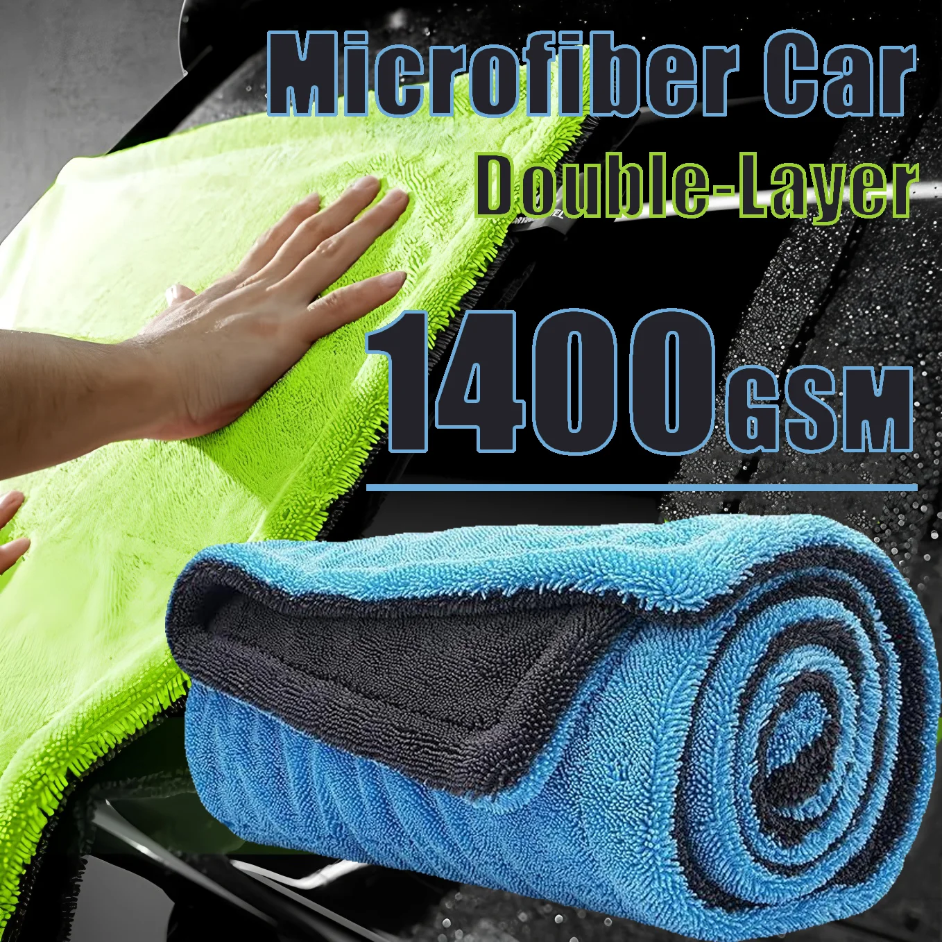 Microfiber Car Wash Towel Large Car Quick Drying Cloth Super Absorbent Car Window Cleaning Towel Thicken Car Detailing Rags 1