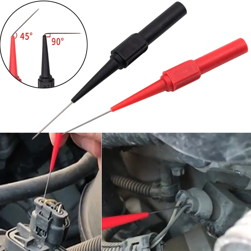 10Pcs 30V Diagnostic Tools Multimeter Test Lead Extention Back Piercing Needle Tip Probes Car Automotive Test Probe Kit 0.7MM 3
