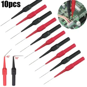 10Pcs 30V Diagnostic Tools Multimeter Test Lead Extention Back Piercing Needle Tip Probes Car Automotive Test Probe Kit 0.7MM 1
