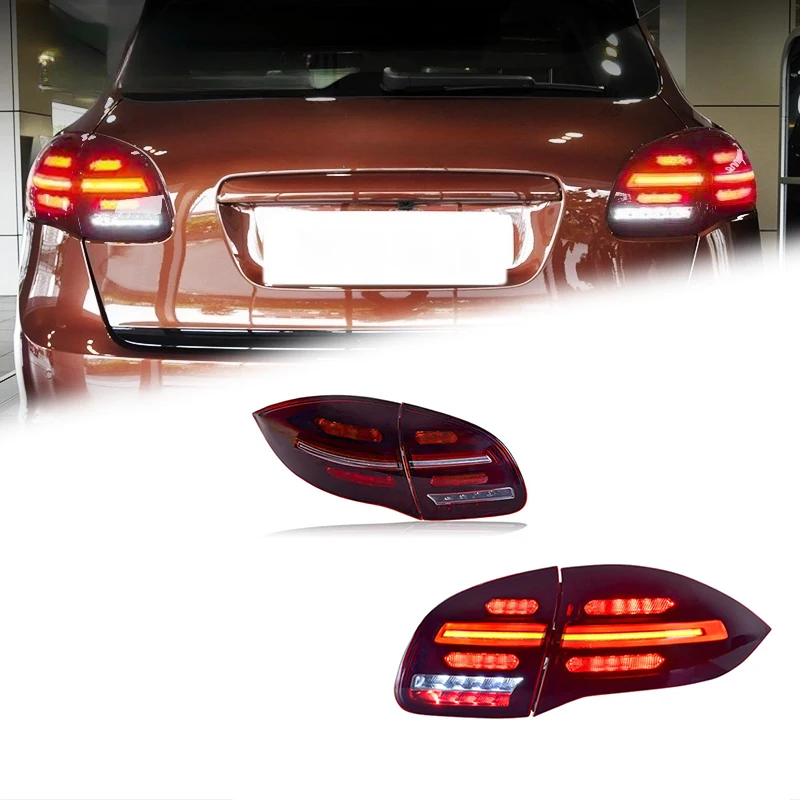 FT Car Lights for 958 Taillights 2011-2014 LED Tail Lamp Dynamic Turn Signal Light Car Taillights Assembly 1