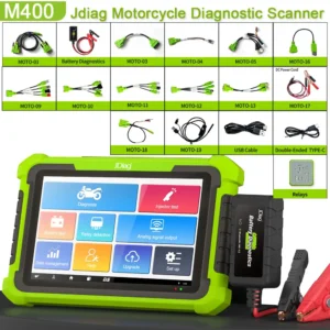 2026 JDiag M400 Motorcycle Diagnostic Scanner Diagnose ABS System Battery Tester EFT Code Clean For Kawasaki Yamaha Honda KTM 1