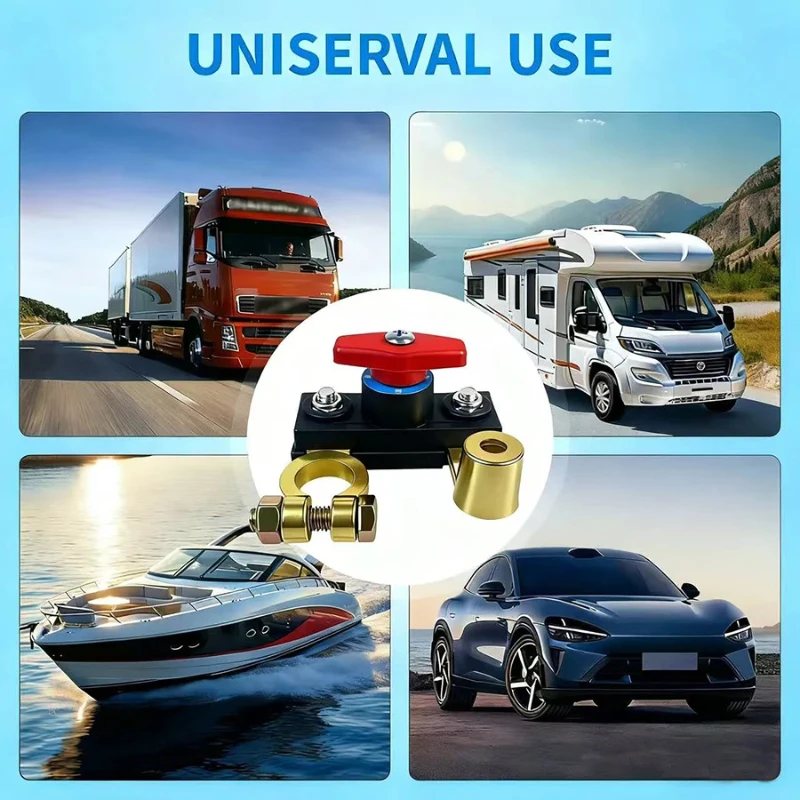 Car Battery Cut Off Switch Disconnect Automatic Circuit Breaker Anti-Leakage Switch Isolator For Cars Truck 12V/24V 6