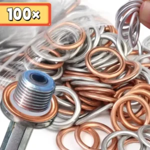 Car Oil Pan Drain Gasket Drainage Bolt Pad Aluminum/ Copper Oil Drain Plug Gasket Replaceable Accessories for Volkswagen Audi 1