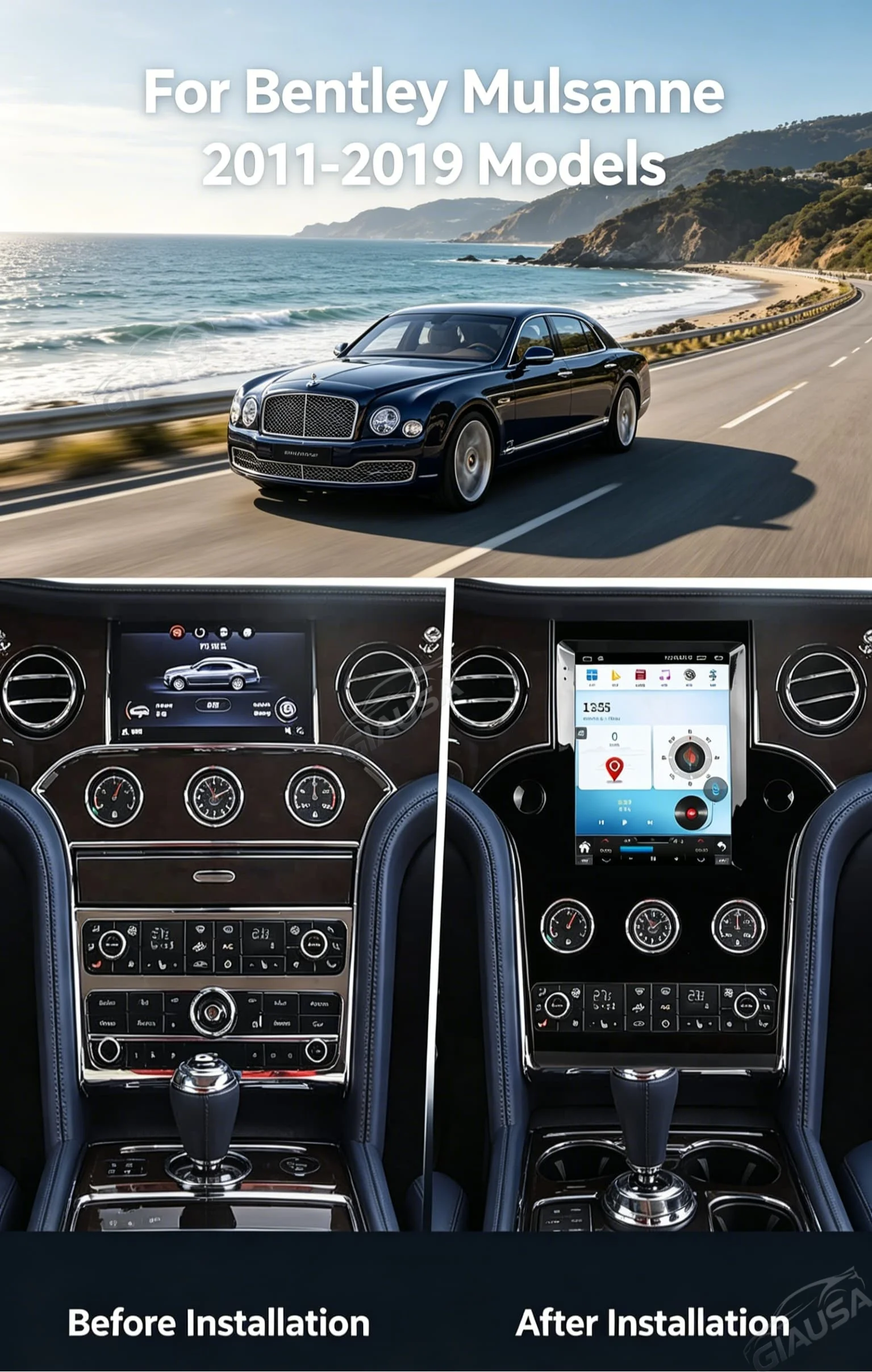 For Bentley Mulsanne 2011 - 2019 Screen Android Car Radio 2 Din Stereo Receiver Autoradio Multimedia Player Gps Navigation 2