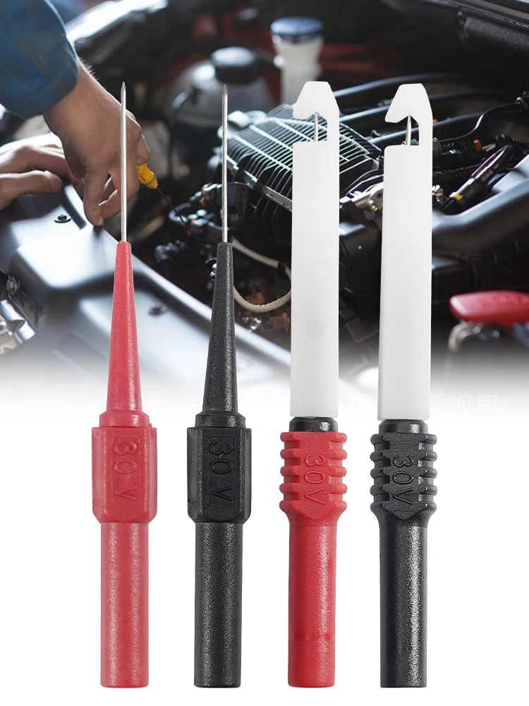 30V Car Tip Probes Diagnostic Tools, Auto Multimeter Test Leads Extention Back Piercing Needle Tip Probes Mechanical Tools 1