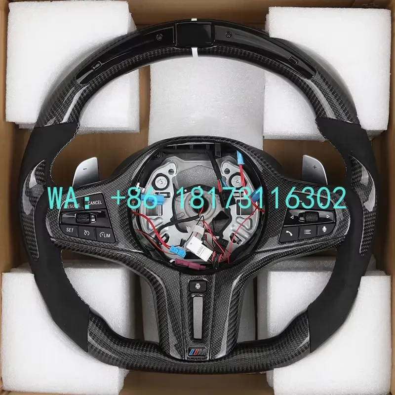 China Plant 2026 Customized Volante Carbon Fiber LED Heated Steering Wheel G01 G02 G05 G06 G20 G22 G26 G27 G30 6