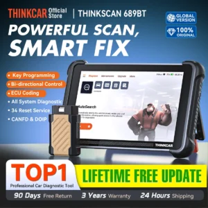 THINKCAR THINKSCAN 689BT Key Programming Automotive Diagnostic Tool Bi directional Obd2 Scanner ECU Coding CANFD DOIP 34 Resets 1