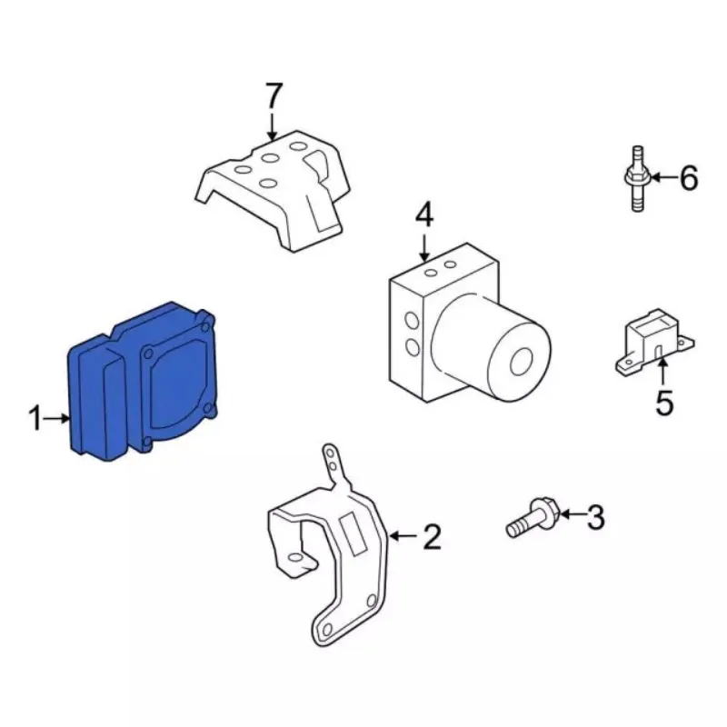 1pcs Genuine ABS Control Unit DL14-2C219-AA For Ford Expedition 2013-2014 Lincoln Navigator 2013-2014 5