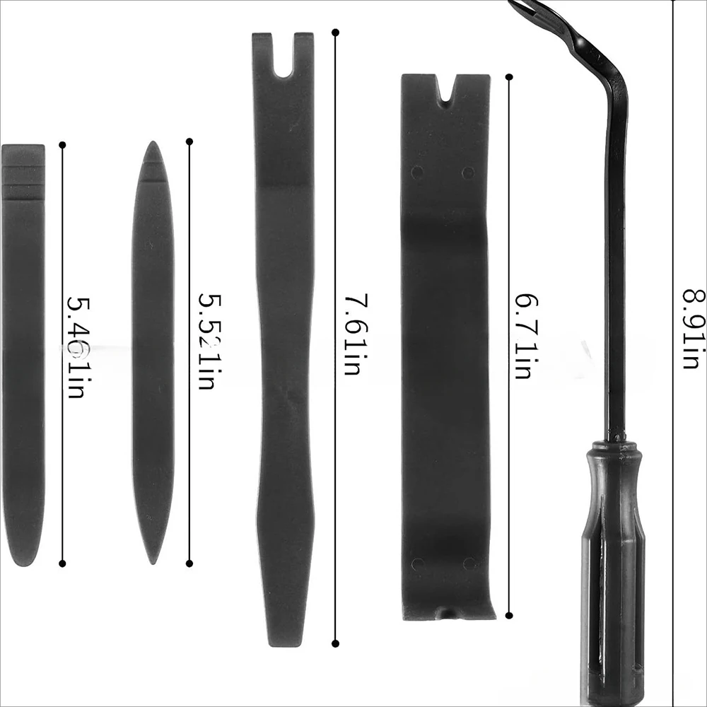 1-5Pcs Auto Trim Removal Tool Kit, No Scratch Plastic Pry Tool Kit - Interior Door Panel Clip Fastener Removal Set For Vehicle 6