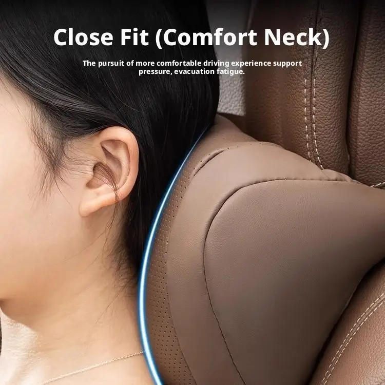 Universal Car Seat Headrest Neck Pillow, 3D Ergonomic Travel Neck Rest, Soft Fluffy Comfortable Neck Support, Neck Protection 2