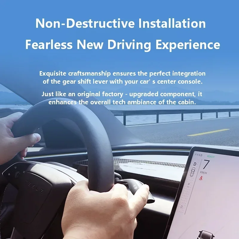 Style Suitable for Tesla New Model 3/Y Physical Gear Shift Lever Steering Gear Tesla Instrument Panel Car Accessories WORLDKPI 3