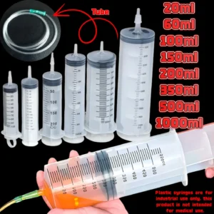 Durable Large Capacity Plastic Syringe 100Ml,150Ml,250Ml, 350ml, 550Ml,1000Ml | Car Oil Extractor Is Suitable for Laboratory Dispensing, Glue Dispensing, Watering, and Veterinary Use. 1