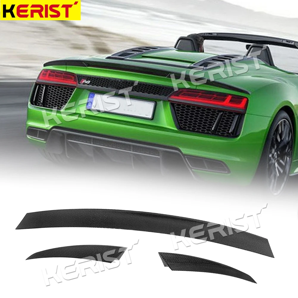 Carbon Fiber Rear Trunk Boot Wing Spoiler for Audi R8 Spyder GT V8 V10 2016 UP 1
