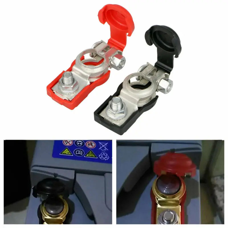 2pcs Battery Terminal Cable Clamp Negative + Positive Top-Post For Toyota For Cars And Truck Accessories 2