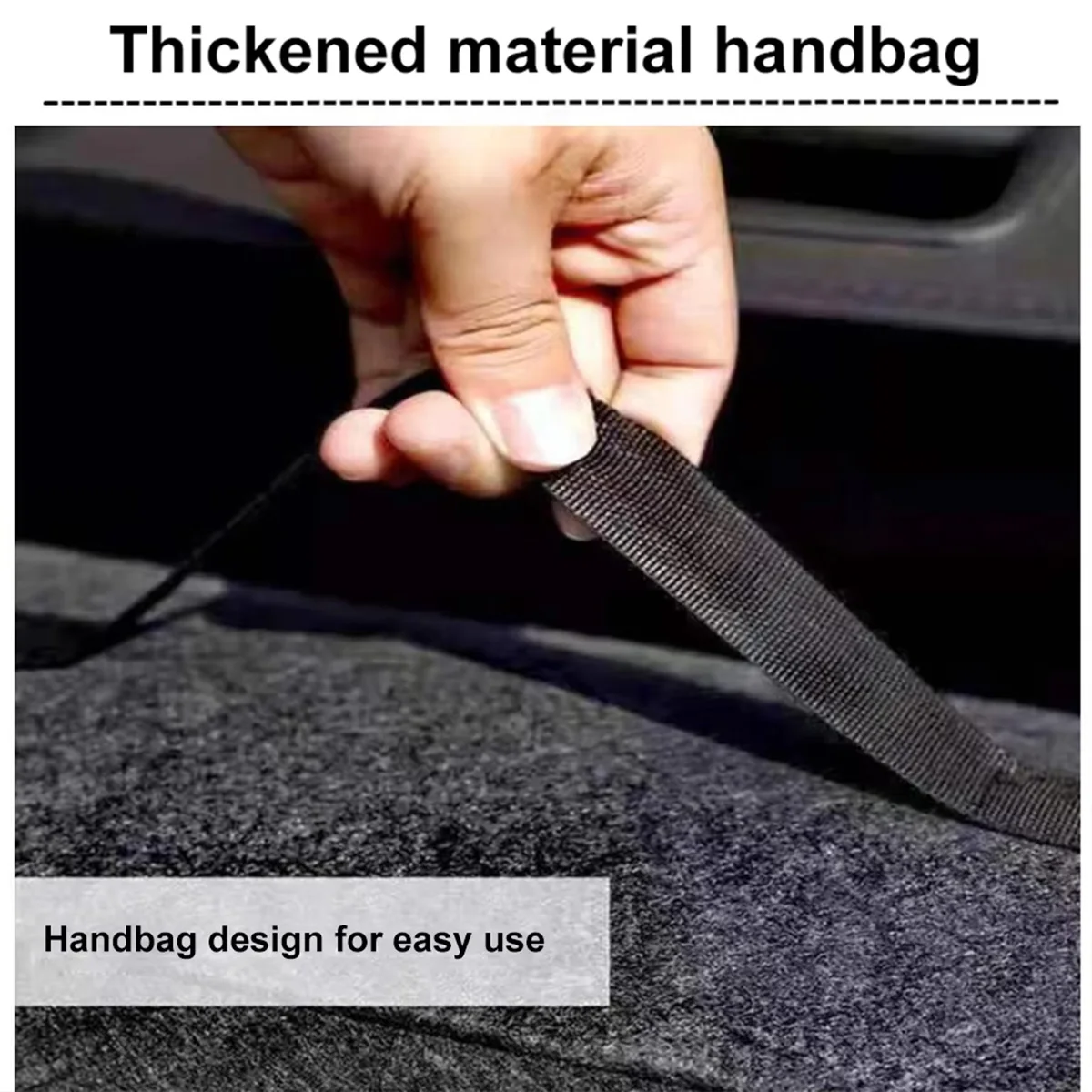 1PC Dark gray car felt storage box car storage bag enlarged and thickened soft felt storage box household storage box 6