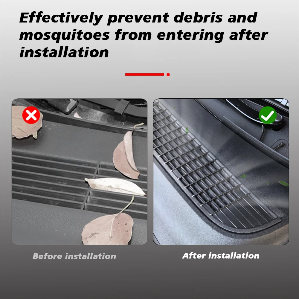 TESY For Tesla Model YL Y L / Y Launch Juniper Inner Vent Grille Lower Bumper Anti Insect Net Air Inlet Anti Dust Proof Cover 6