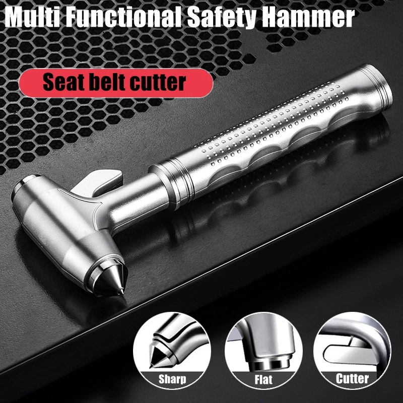 Car Safety Hammer Car Window Breaker Emergency Hammer Seat Belt Cutter Suitable for Car Rescue Escape Rescue Safety Hammer 2