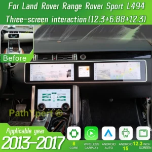 Three-Screen Interaction Android15 For Land Rover Range Rover Sport L494 2013-2017 Car Radio Carplay BT GPS Available In 3Colors 1