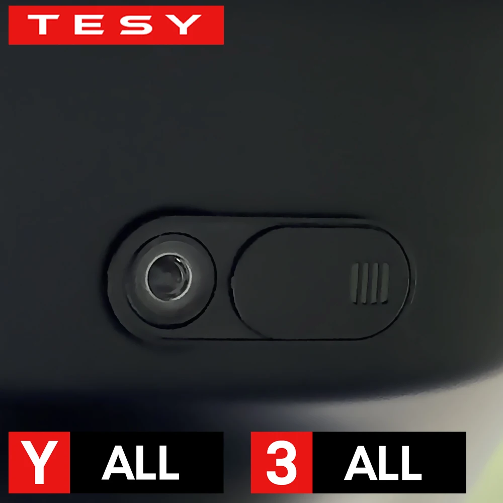 TESY Car Camera Cover For Tesla Model Y 3 Cybertruck All Webcam Slide Blocker Privacy Protector Compatible with PC Laptop 1