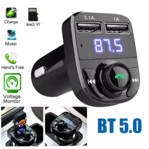 Wireless Bluetooth FM Transmitter & MP3 Player With Hands-Free Calling Radio Receiver Dual USB Charger & Music Stereo Adapter 1