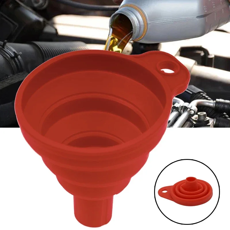 Car Long Stem Funnel Anti-splash Gasoline Oil Filling Tool Plastic Car Truck Motor Oil Change Refueling Funnel Car Accessories 6