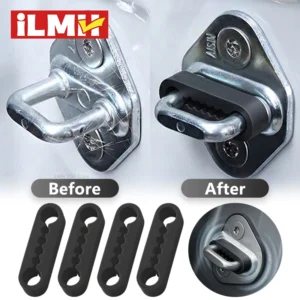 Silicone Car Door Lock Cover Pad Universal Anti Vibration Shock Absorber Soundproof Damper For Auto Door Latch Anti Scratch 1