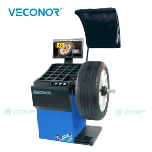 Super Automatic LCD Car Wheel Balancer CE Automatic Distance & Diameter Input Sonar Rim Width Input Pneumatic Lock Shaft - V982 1