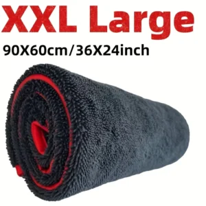 Ultra Absorbent Car Towel XXL Extra Large Microfiber Drying Towel - Ultra Absorbent Thickened Technology with Twist Ring Design 1