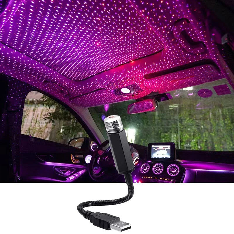 Mini LED Car Roof Star Night Light Projector Atmosphere Galaxy Lamp USB Decorative Adjustable for Auto Roof Room Ceiling Decor 1
