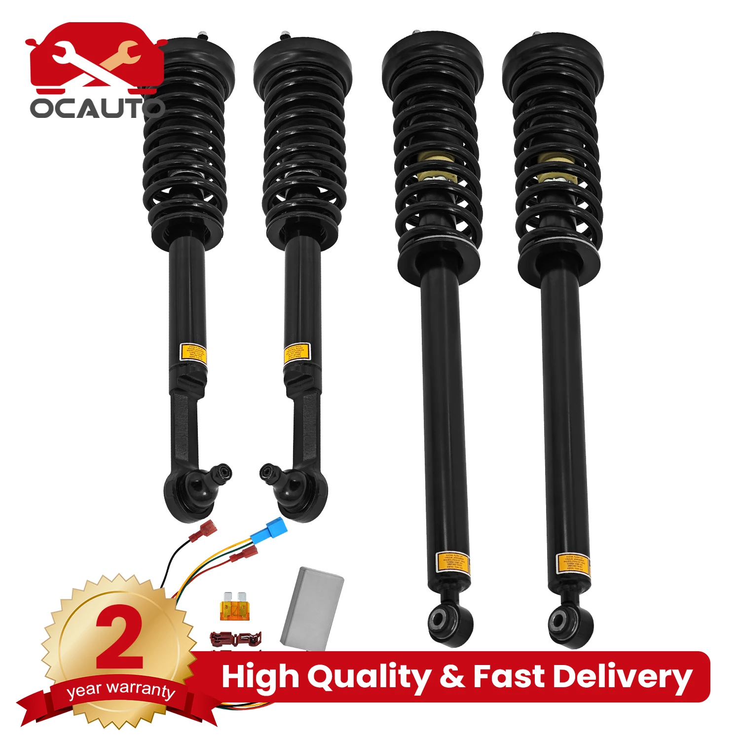 High quality 4 Pcs Front Rear Air to Coil Spring Shock Strut Conversion Kit For Mercedes 2MATIC W221 W220 2213209313 2213205513 1