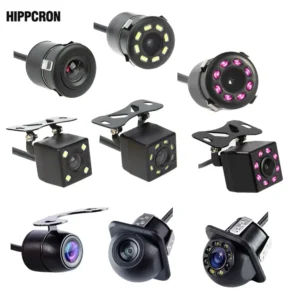 Hippcron Car Rear View Camera 4 LED Night Vision Reversing Auto Parking Monitor CCD Waterproof 170 Degree HD Video 1