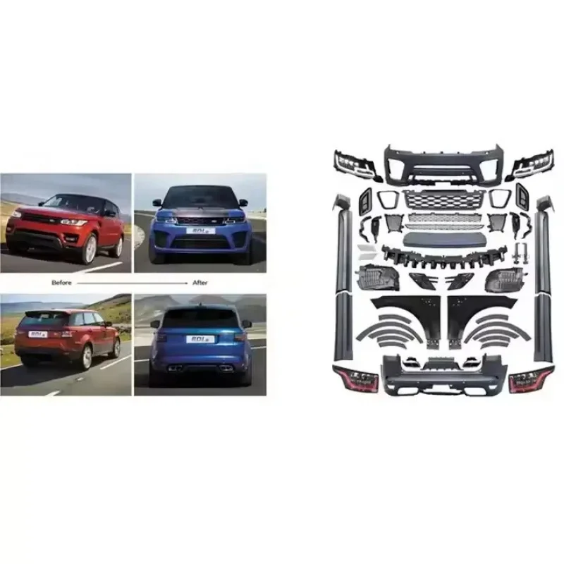 Car Conversion facelift bodykit For Range Rover Sport 2014-2017 Upgrade Changed to 2018-2021 SVR Body Kits 2