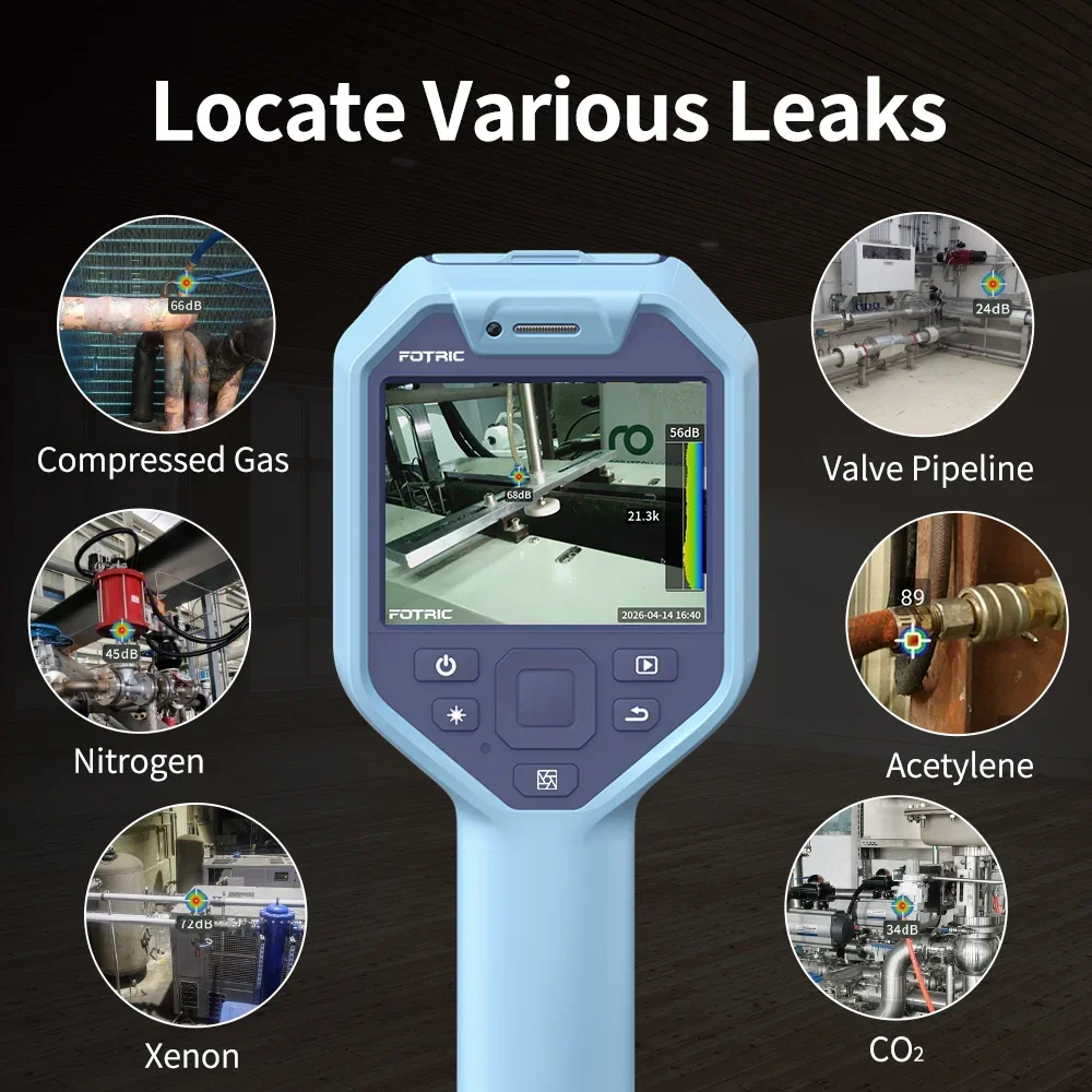 FOTRIC TD2e Kit Acoustic Imaging Camera 64 MEMS 2kHz-100kHz For Vehicle Noise Source Locator Compressed Air Partial Discharge 5