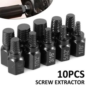 10Pcs Screw Extractor Kit Alloy Steel Damaged Screw Remover Metal Easy Out Drill Bits Broken Bolt Stud Remover Screw Extractor 1