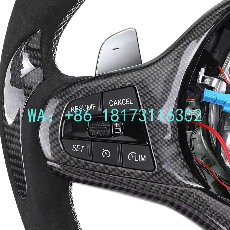 China Plant 2026 Customized Volante Carbon Fiber LED Heated Steering Wheel G01 G02 G05 G06 G20 G22 G26 G27 G30 3