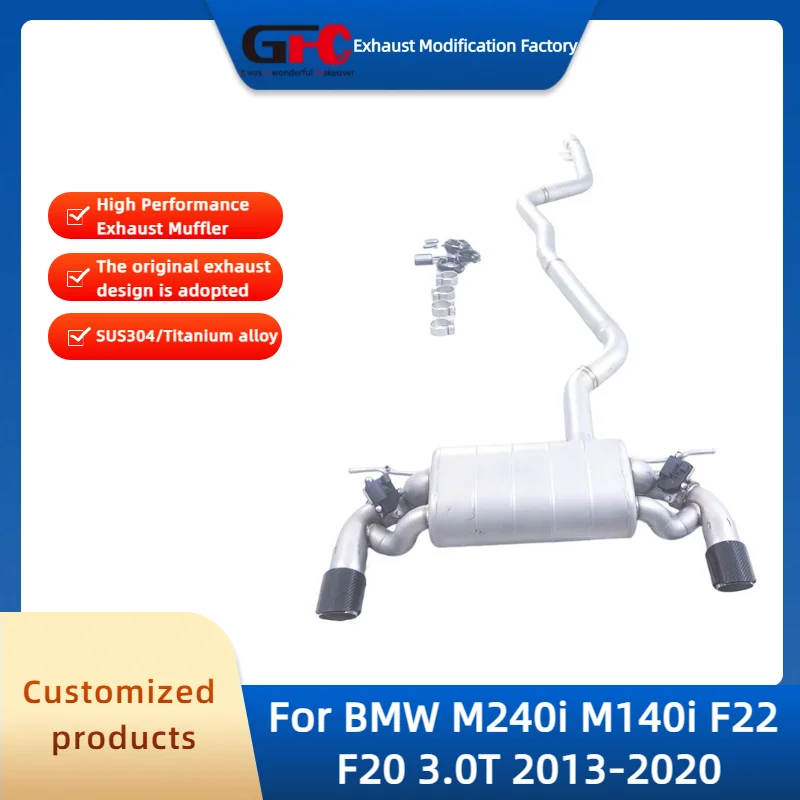 Catback Valvetronic Exhaust Pipe for BMW M140i M240i F20 F22 3.0T 2013-2020 High-Performance 304 Stainless Steel Valve Muffler 1