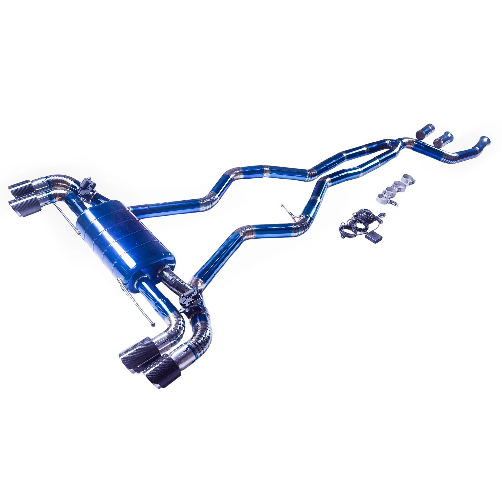 GFC catback exhaust muffler for 2019~2025 BMW M340i G20 3.0T, Car electric valve exhaust system is made of titanium alloy 2