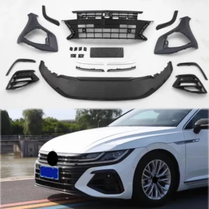 Front Bumper Grille Assembly for Volkswagen vw Passat CC Rline 19 20 21 22 Modified to ARTEON Style Car Body Kit 1