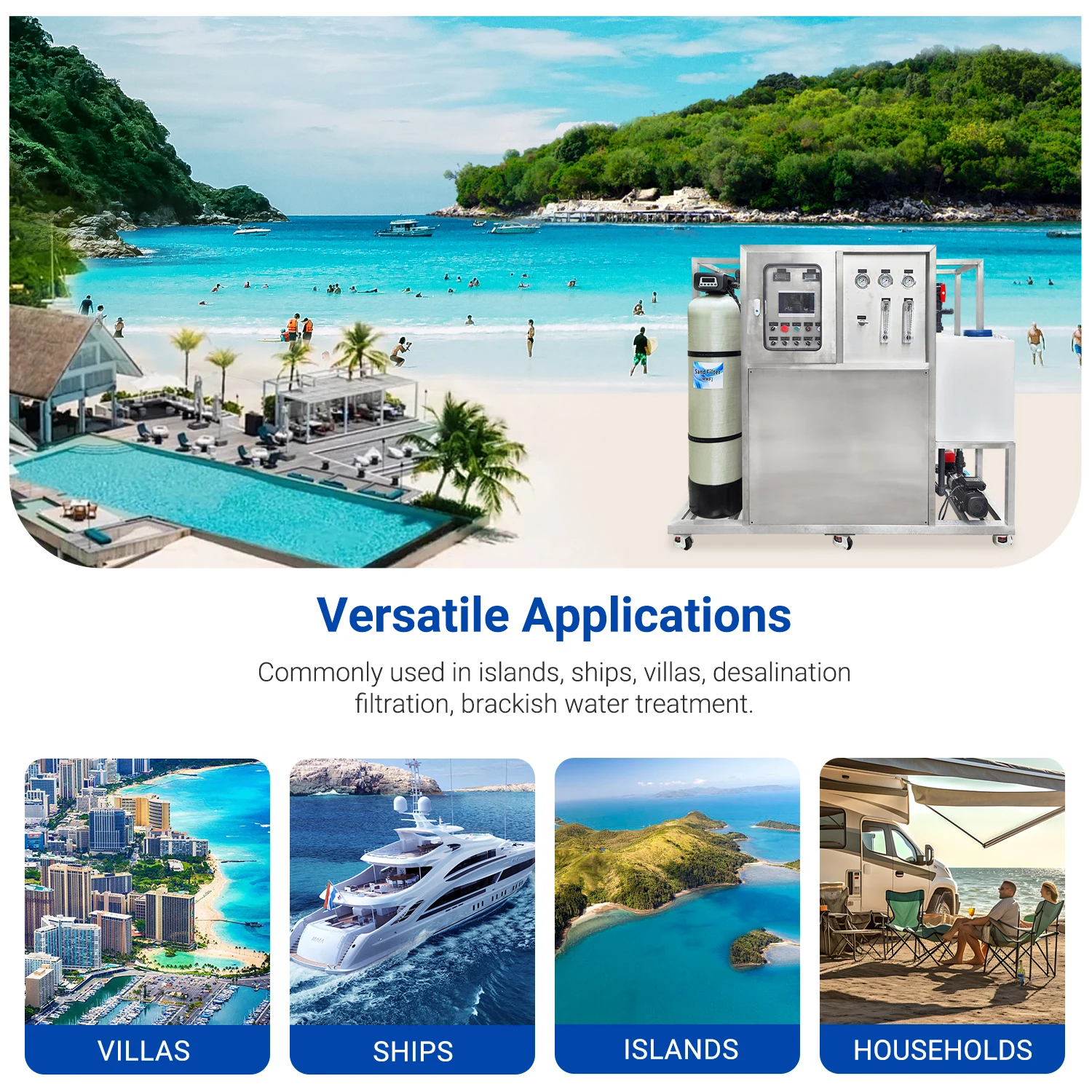 220V Boat Desalination System Seawater to Drinking Water Converter Pump Core Component for Salt Water Sea Water Desalination 4