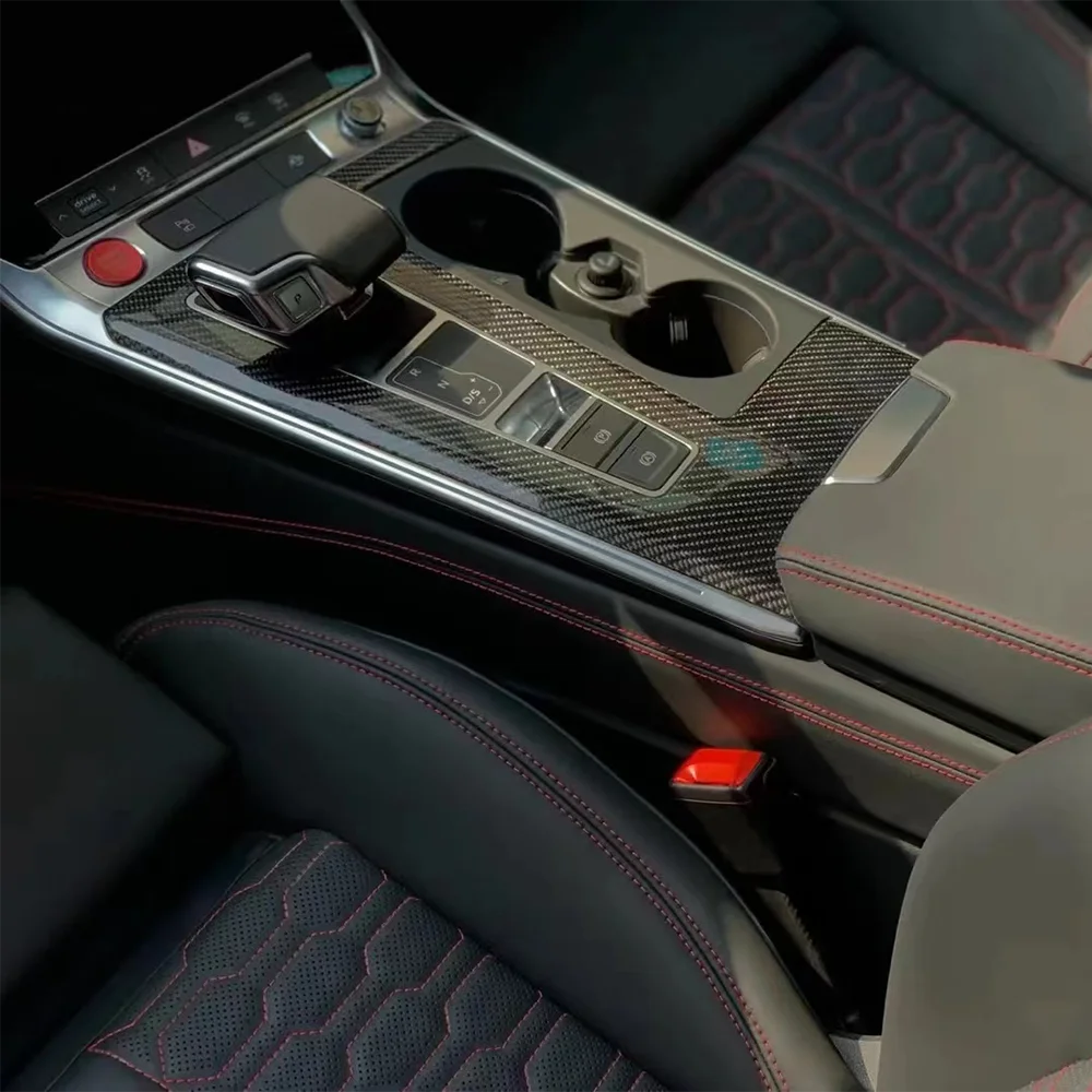 Real Carbon Fiber Interior for Audi A6 A7 C8 2019-2025 Car Interior Modification Upgrade RS6 RS7 Same Style 8-Piece Set 4
