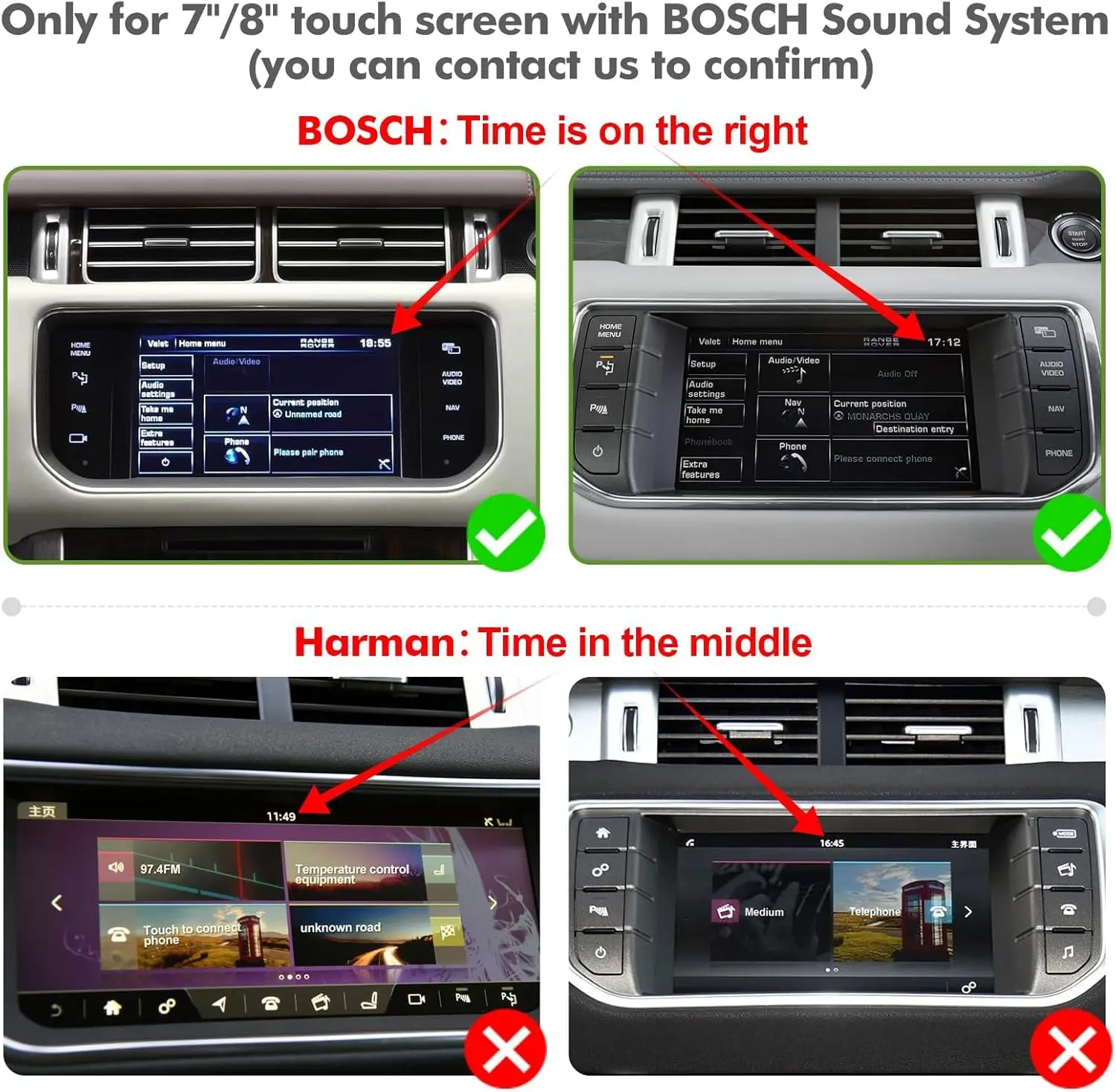 Carplay Android Radio LHD Dual Screen For Land Rover Range Rover Sport L494 (2013-2017) In-Car Multimedia Player GPS Navigation 4