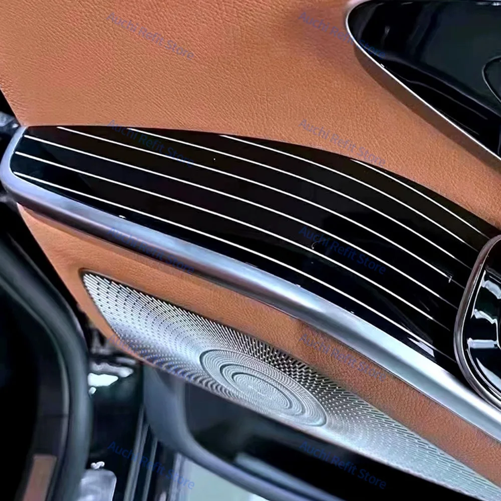Car Piano Paint Style Interior Panel For Mercedes Benz W223 S450 S480 S500 S Class Maybach Car Door Dashboard Decorative Strip 5
