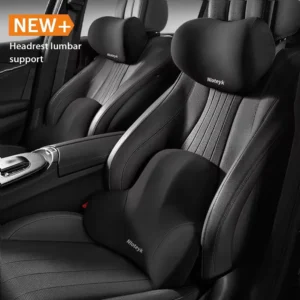 Car Neck Pillow Memory Foam Protective Lumbar Back Support Breathable Car Headrest Cushion Relieve Stress Car Seat Pillow 1