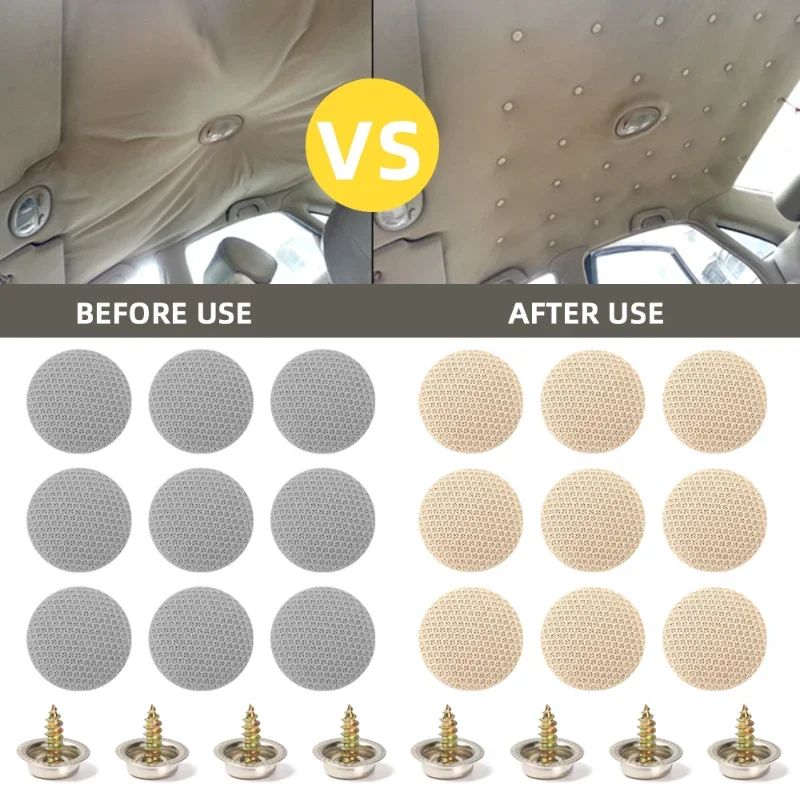 Car Interior Roof Fixing Buckles Screw Set Headliner Cloth Fabric Rivets Retainer Buckle Fastener Auto Accessories 2