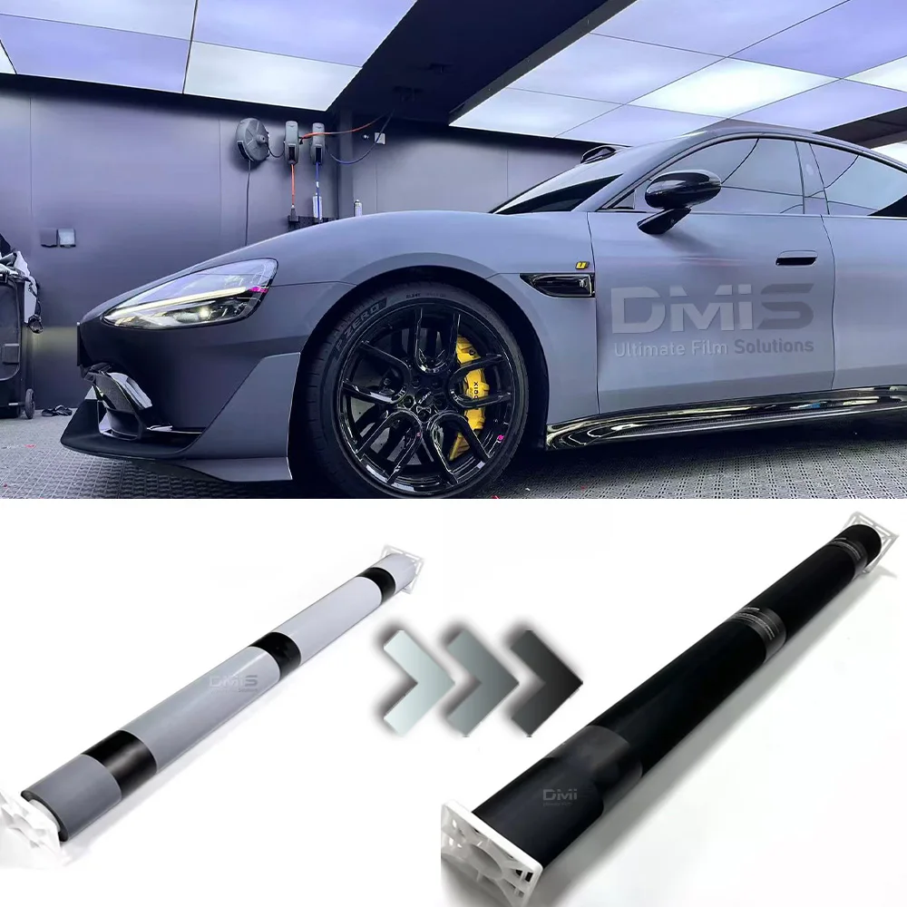 New Style in 2025 TPU Solar Eclipse Black Chameleon Wrap Black Color-Shift Vinyl PPF Car Paint Protective Film Body Sticker 5
