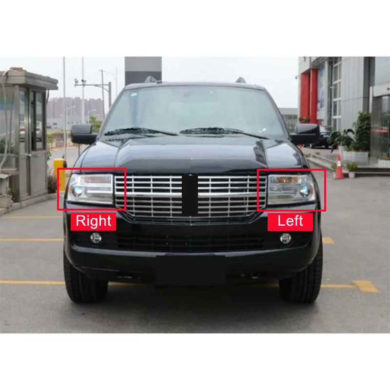 For Lincoln Navigator 2010 2011 - 2013 Headlight Shell Headlamp Cover Replace Lamp Shade Headlamp Lens Glass 5